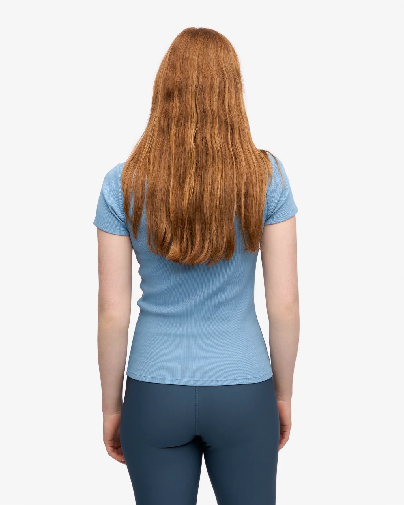 Žebrované triko - COLORFUL STANDARD Rib Tee-Seaside blue